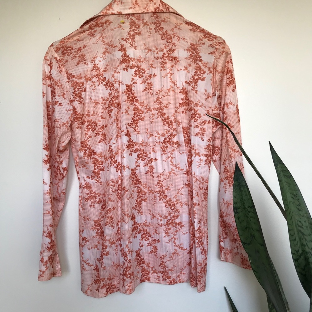 Vintage 1970s floral print button down - Picture 4 of 4